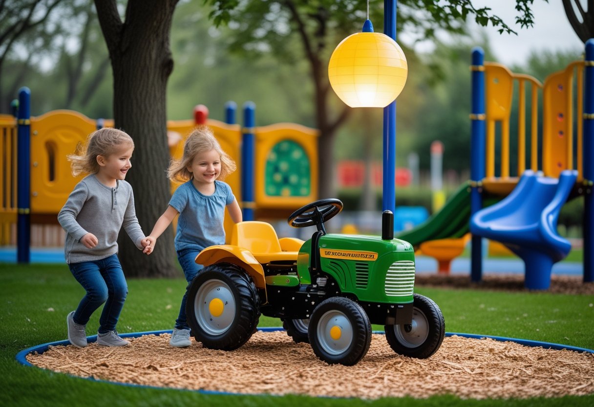 Saadan skaber du den perfekte legeplads med pedaltraktor og boernenatlampe
